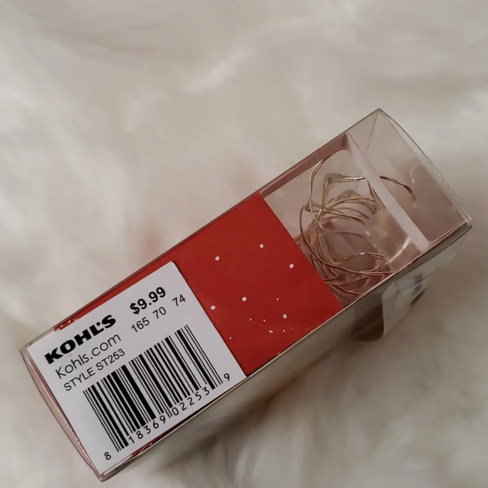 Manor Lane Battery Powered Amber Shimmer Lights 3 Feet Long NWT
